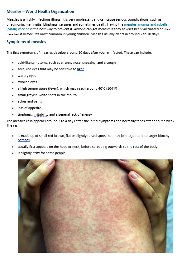 Measles pg 1